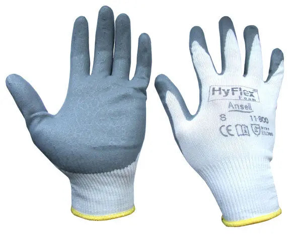 Ansell Hyflex Foam Glove An11 800 N - White - Customisable Nitrile