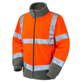 Leo Hartland ISO 20471 Class 3 Fleece Jacket F01 - Orange - Customisable Jacket