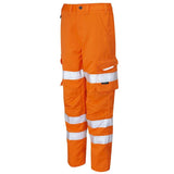Leo Pennymoor ISO 20471 Class 2 Womens PolyCotton Womens Cargo Trouser CL01 - Orange - Customisable Trousers