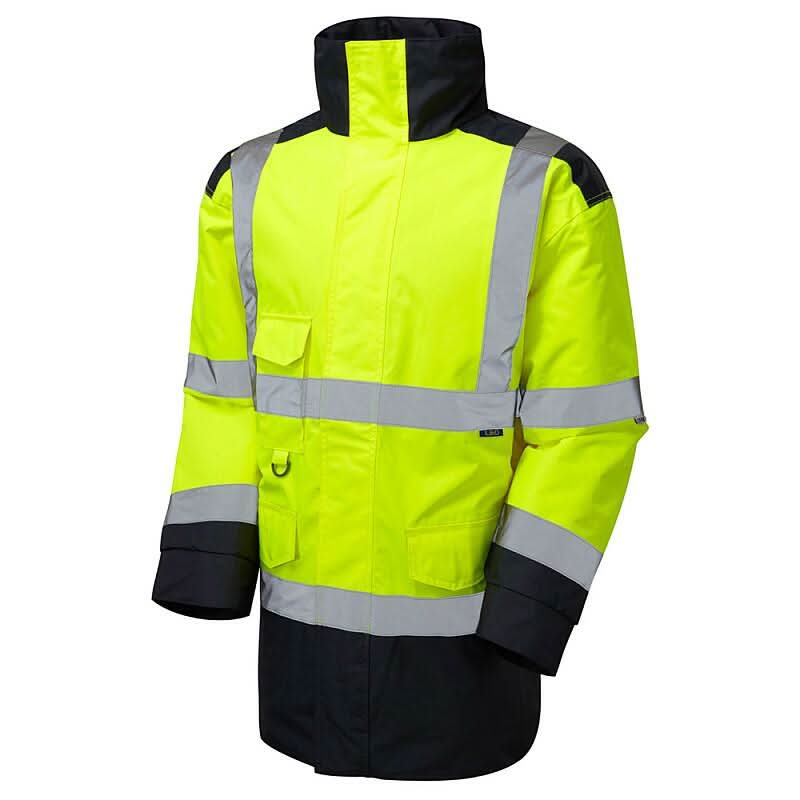 Leo Tawstock ISO 20471 Class 3 Anorak Jacket A01 - Yellow Navy - Customisable Jacket