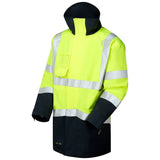 Leo Clovelly ISO 20471 Class 3 Breathable Executive Anorak Jacket A04 - Yellow Navy - Customisable Jacket