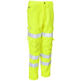 Leo Pennymoor ISO 20471 Class 2 Womens PolyCotton Womens Cargo Trouser CL01 - Yellow - Customisable Trousers