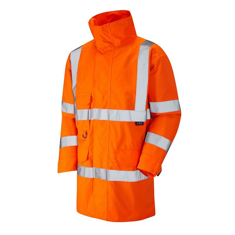 Leo Torridge ISO 20471 Class 3 Breathable Lightweight Anorak Jacket A06 - Orange - Customisable Jacket