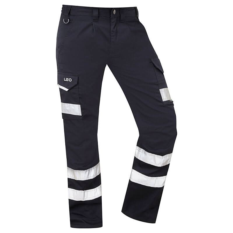 Leo Ilfracombe Cargo Trouser Non ISO 20471 CT02 - Navy - Customisable Trousers