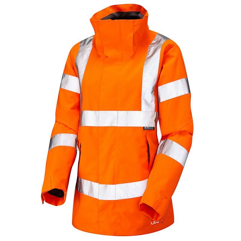 Leo Rosemoor ISO 20471 Class 3 Womens Breathable Jacket JL04 - Orange - Customisable Jacket