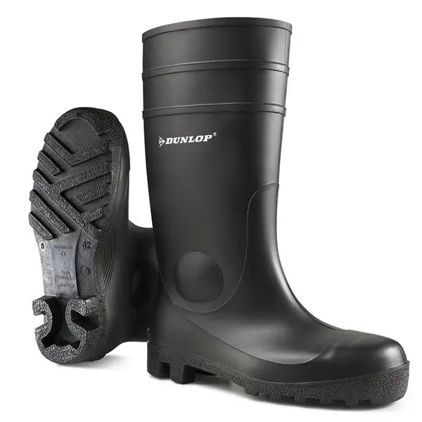Dunlop Protomaster Full Safety Pvc Wellingtons 142 - Black - Customisable Wellingtons