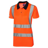 Leo LANA ISO 20471 Cl 2 Comfort Womens Polo Shirt PL01 - Orange - Customisable Polos