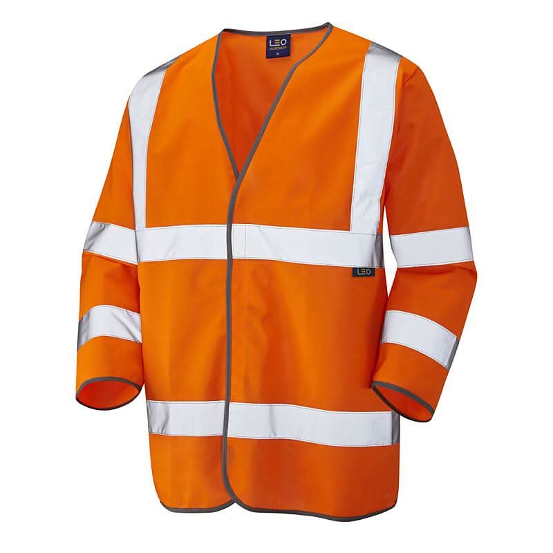 Leo Forches ISO 20471 Class 3 34 Sleeve Waistcoat S03 - Orange - Customisable Hi-Vis Vest