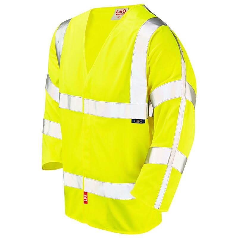 Leo Cranford ISO 20471 Class 3 LFS 34 Sleeve Waistcoat S10 - Yellow - Customisable Hi-Vis Vest