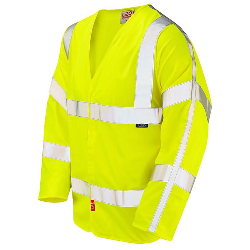 Leo Parkham ISO 20471 Class 3 LFS Sleeved Waistcoat S11 - Yellow - Customisable Hi-Vis Vest
