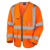 Leo Wrafton ISO 20471 Class 3 Sleeved Superior Waistcoat S12 - Orange - Customisable Hi-Vis Vest