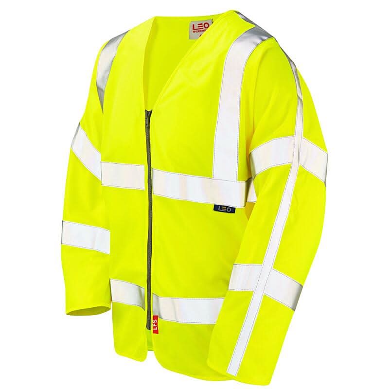 Leo Merton ISO 20471 Class 3 LFS Sleeved Waistcoat S15 - Yellow - Customisable Hi-Vis Vest