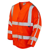 Leo Sticklepath ISO 20471 Class 3 LFS Anti Static 34 Sleeve Waistcoat S18 - Orange - Customisable Hi-Vis Vest