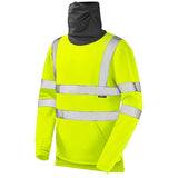 Leo COMBESGATE ISO 20471 Class 3 Snood Sweatshirt SS06 - Yellow - Customisable Sweatshirts