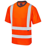 Leo Newport ISO 20471 Class 2 Comfort EcoVizPB T Shirt T01 - Orange - Customisable Hi-Vis T-Shirts