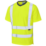 Leo Braunton ISO 20471 Class 2 Coolviz EcoVizRP T Shirt T02 - Yellow - Customisable Hi-Vis T-Shirts