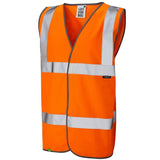 Leo Tarka ISO 20471 Class 2 Waistcoat W01 - Orange - Customisable Hi-Vis Vest