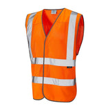 Leo Arlington ISO 20471 Class 2 Coolviz Waistcoat W04 - Orange - Customisable Hi-Vis Vest