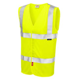 Leo Milford ISO 20471 Class 2 LFS Waistcoat W08 - Yellow - Customisable Hi-Vis Vest