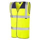 Leo Bradworthy ISO 20471 Class 2 Yoke Waistcoat W09 - Navy - Customisable Hi-Vis Vest