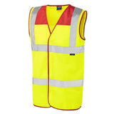 Leo Bradworthy ISO 20471 Class 2 Yoke Waistcoat W09 - Red - Customisable Hi-Vis Vest
