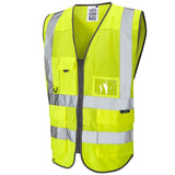 Leo Cobbaton ISO 20471 Class 2 Coolviz Superior Waistcoat W20 - Yellow - Customisable Hi-Vis Vest