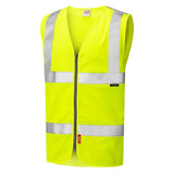 Leo Meeth ISO 20471 Class 2 LFS Waistcoat W23 - Yellow - Customisable Hi-Vis Vest