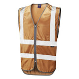 Leo Commodore Single Colour Reflective Waistcoat Non ISO 20471 W35 - Bronze - Customisable Hi-Vis Vest