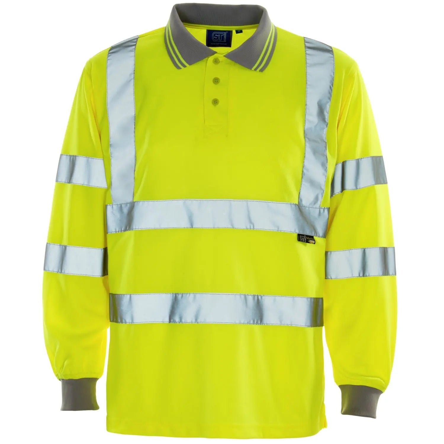 Supertouch - Hi Vis Long Sleeve Bird Eye Polo Shirt - H103 - - Customisable Shirt