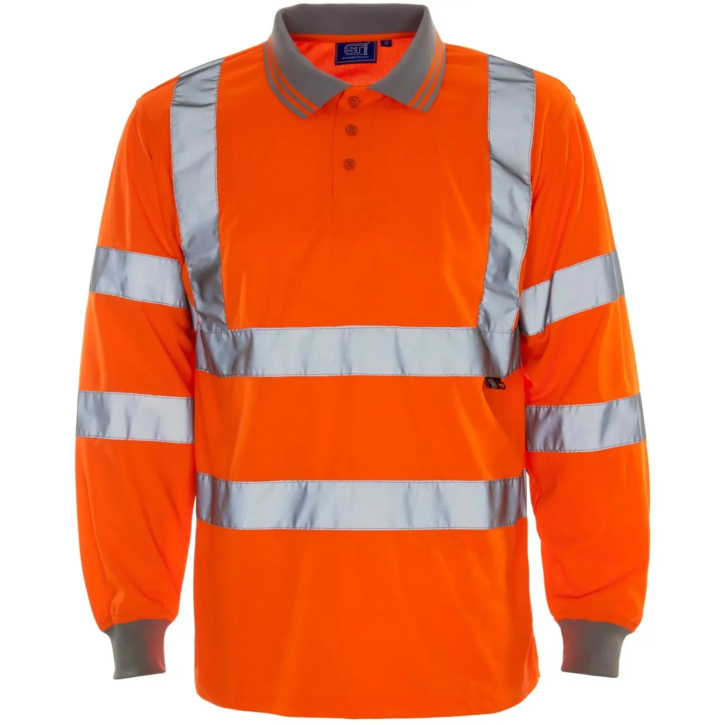 Supertouch - Hi Vis Long Sleeve Bird Eye Polo Shirt - H104 |  Supertouch