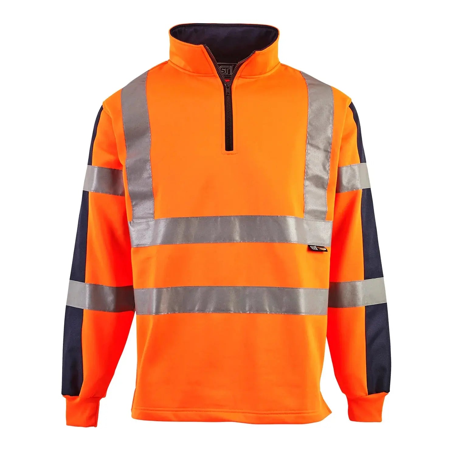 Supertouch Hi Vis 2 Tone Orange Rugby Shirt - HVRS1 |  Supertouch