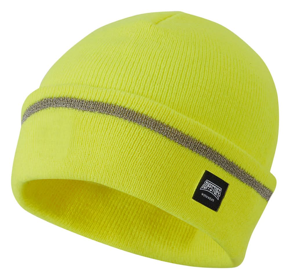 Tuffstuff Reflective Thinsulate Beanie 412 - YELLOW ONE SIZE - Customisable ESSENTIALS