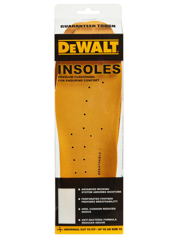 DeWalt Insoles Polyurethane Comfort Insole Yellow - - Customisable Footwear Accessories