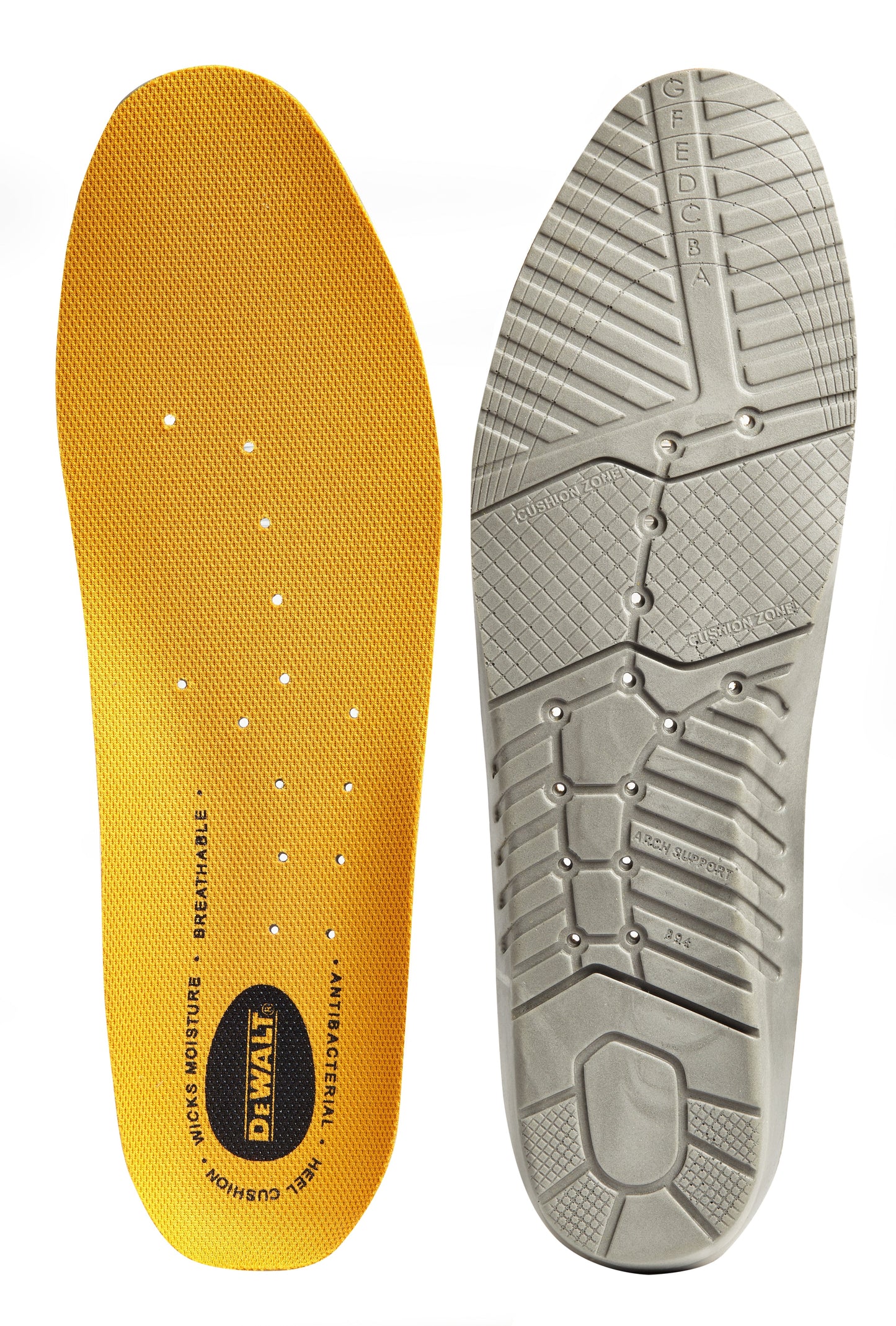 DeWalt Insoles Polyurethane Comfort Insole Yellow - Yellow One Size - Customisable Footwear Accessories
