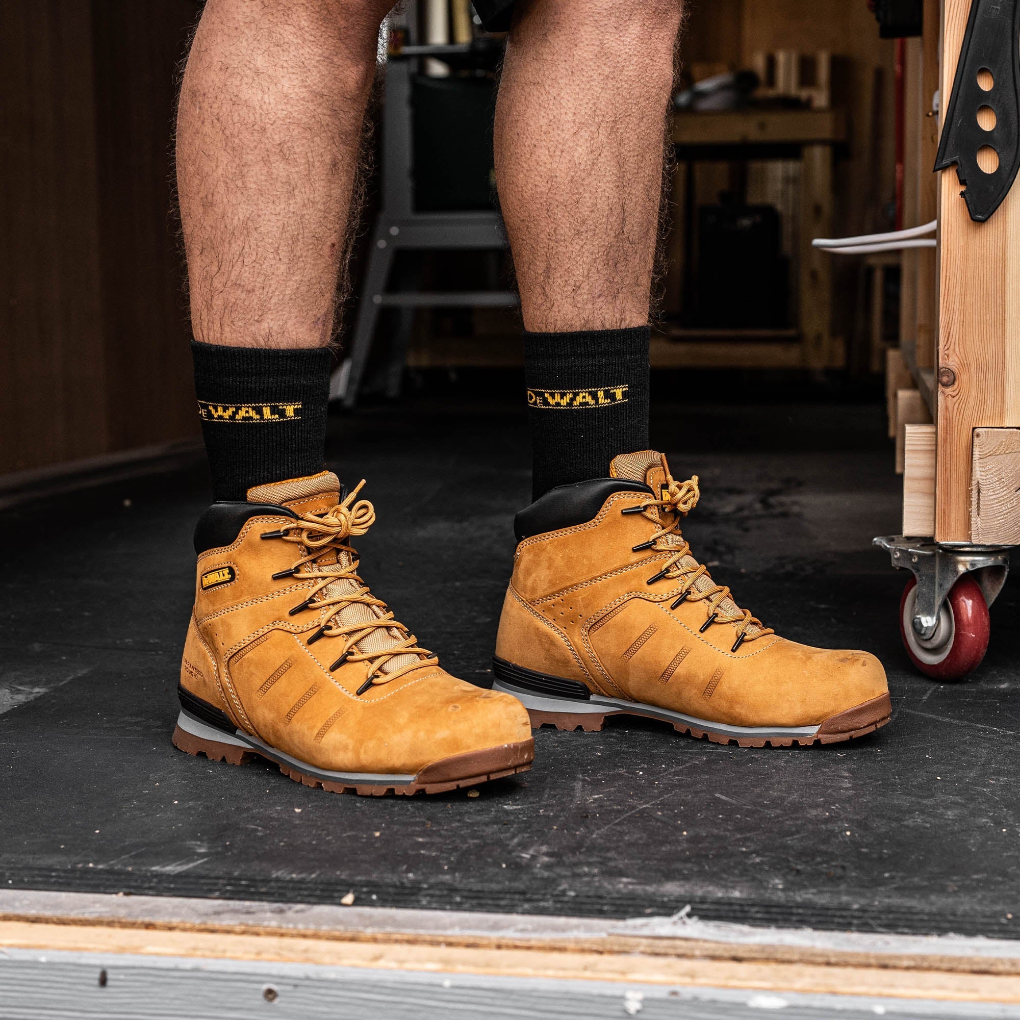 DeWalt Carlisle Wheat Nubuck Lightweight Safety Boot Honey - - Customisable Boots