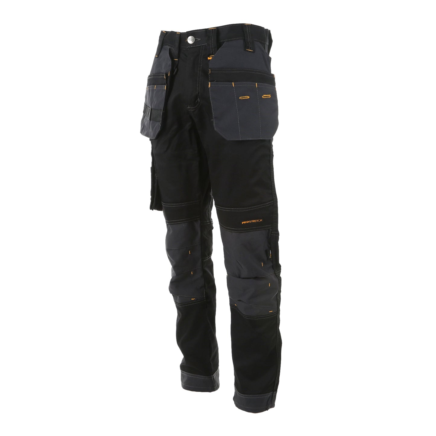 DeWalt Harrison Regular Fit Stretch Trouser Black/Grey - Black Grey - Customisable Workwear