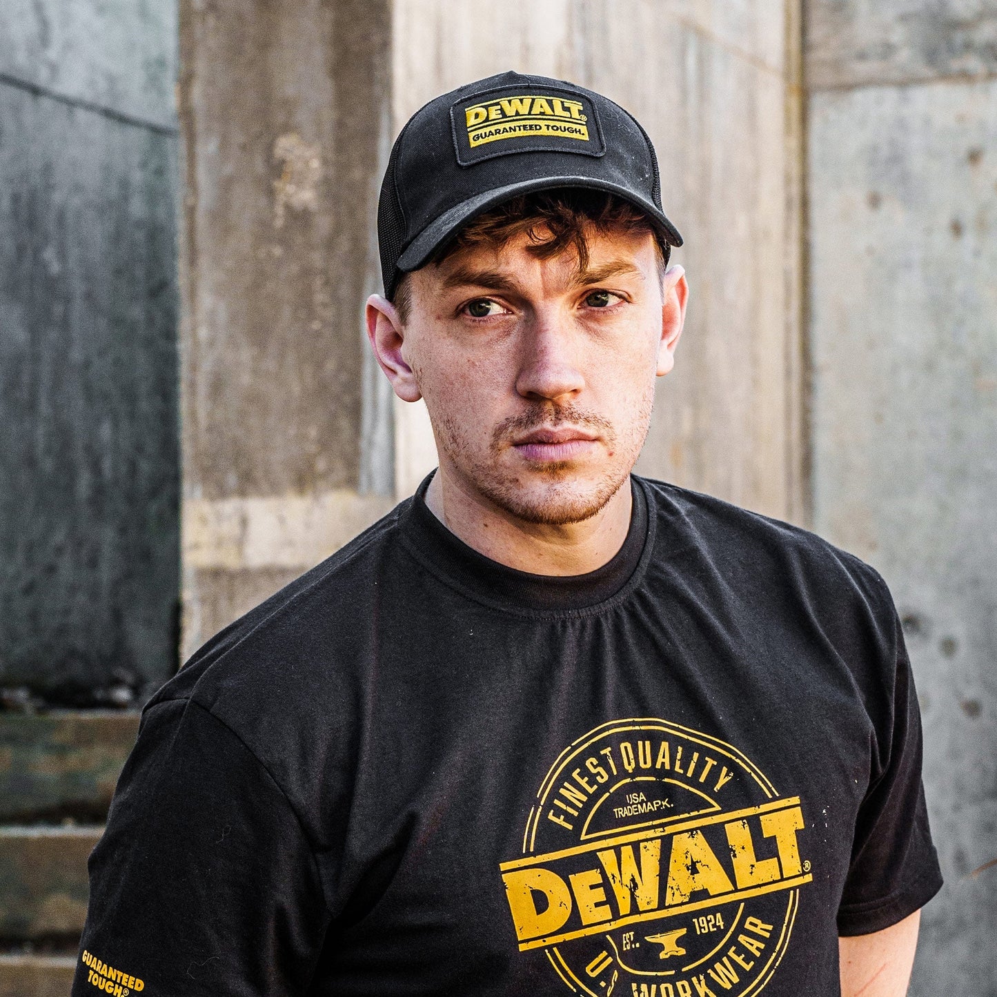 DeWalt Oakdale Baseball Cap Black - - Customisable Workwear