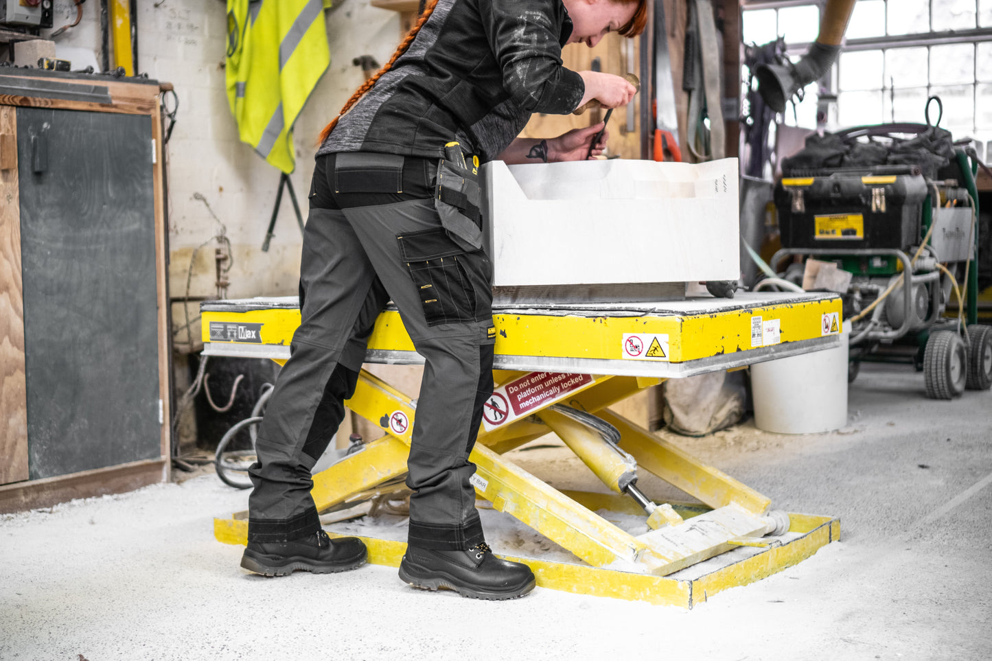 DeWalt Roseville Ladies Trouser Slim Fit Grey/Black - - Customisable Workwear