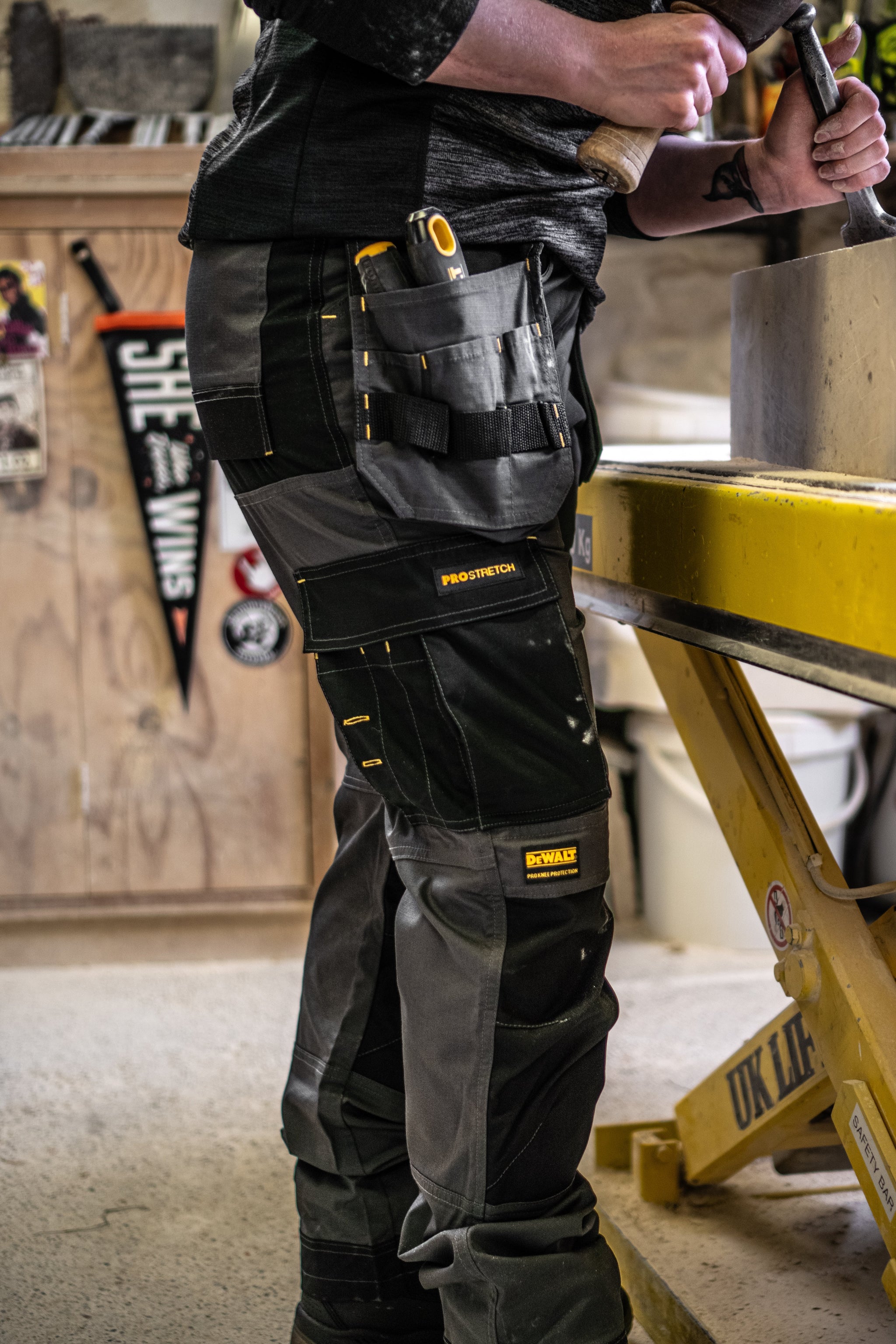 DeWalt Roseville Ladies Trouser Slim Fit Grey/Black - - Customisable Workwear