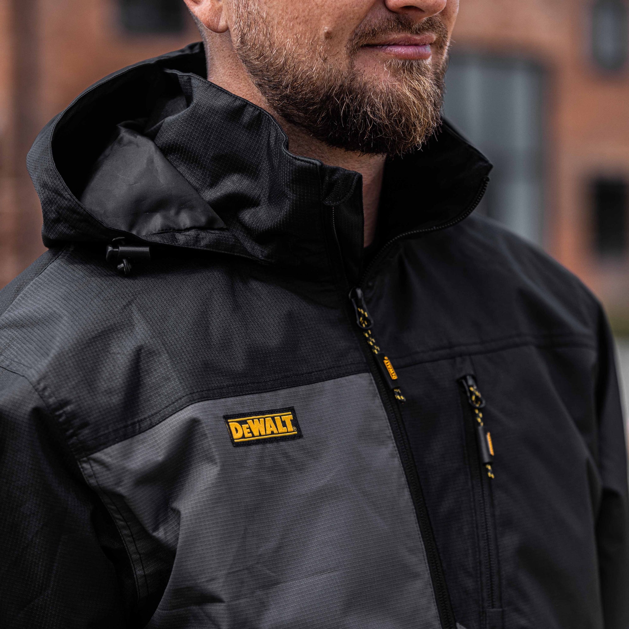 DeWalt Southampton Breathable Waterproof Jacket Grey/Black - - Customisable Workwear