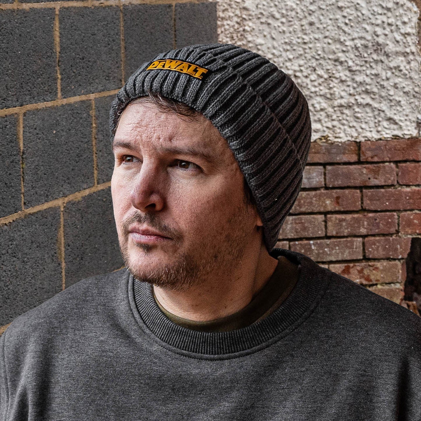 DeWalt Indianapolis Knitted Beanie Hat Green - - Customisable Workwear