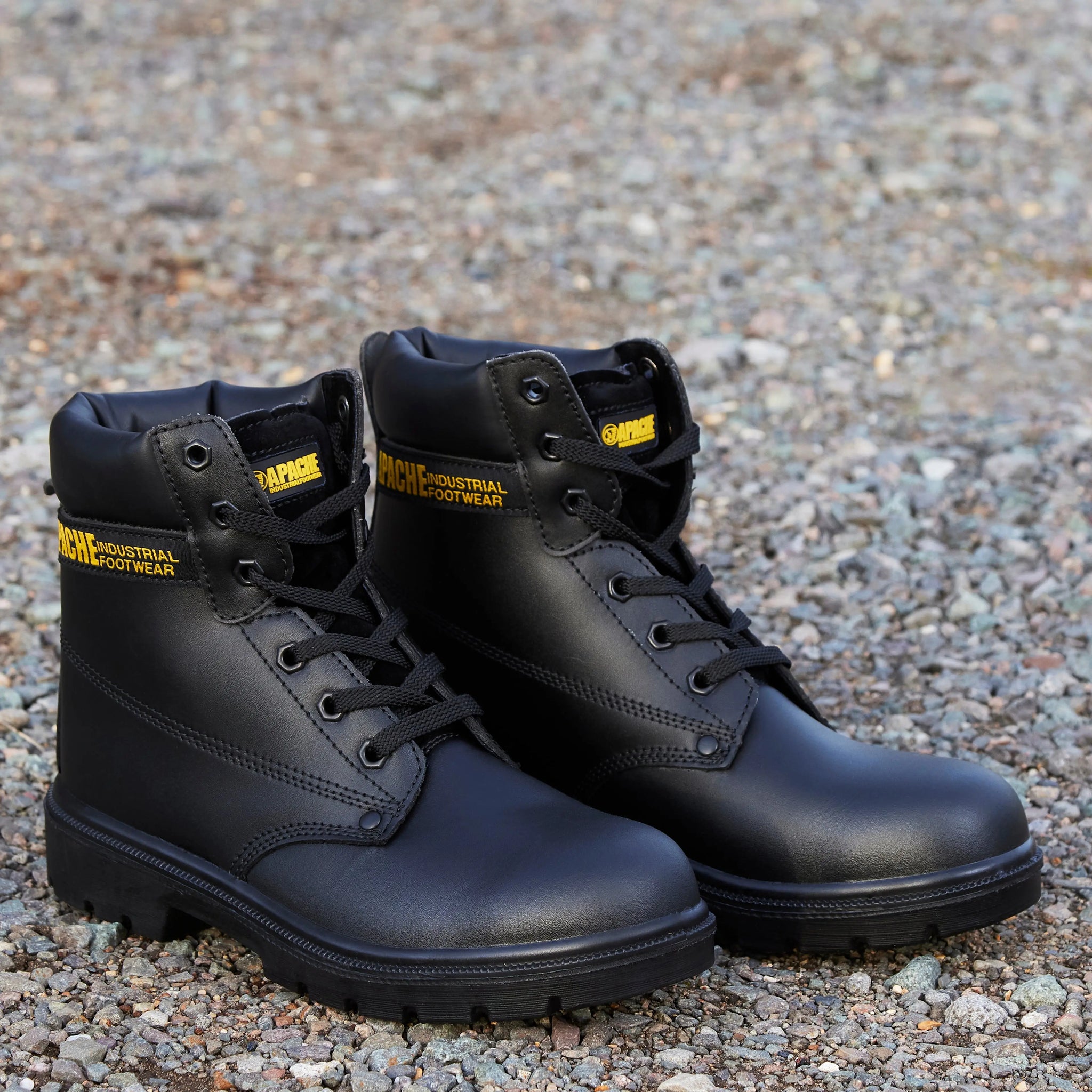 Apache AP300 6 Eye Safety Boot Black - - Customisable Boots