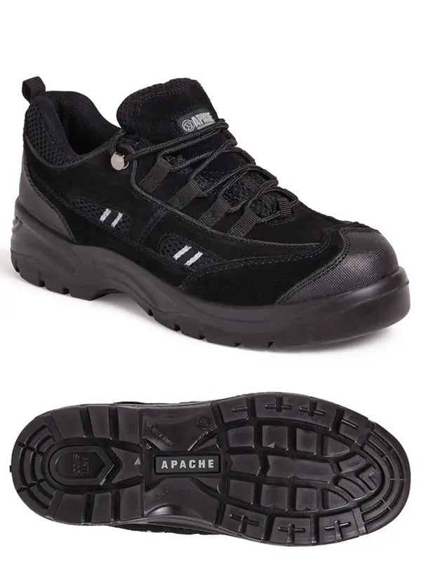Apache AP302SM Suede Safety Trainer Black - - Customisable Trainers