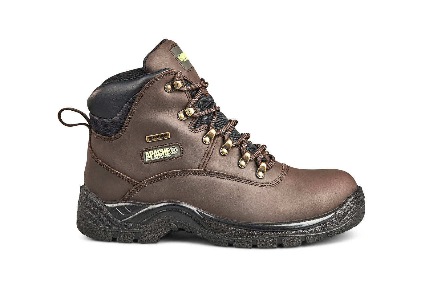Apache SS813SM Waterproof Safety Hiker Brown - - Customisable Footwear