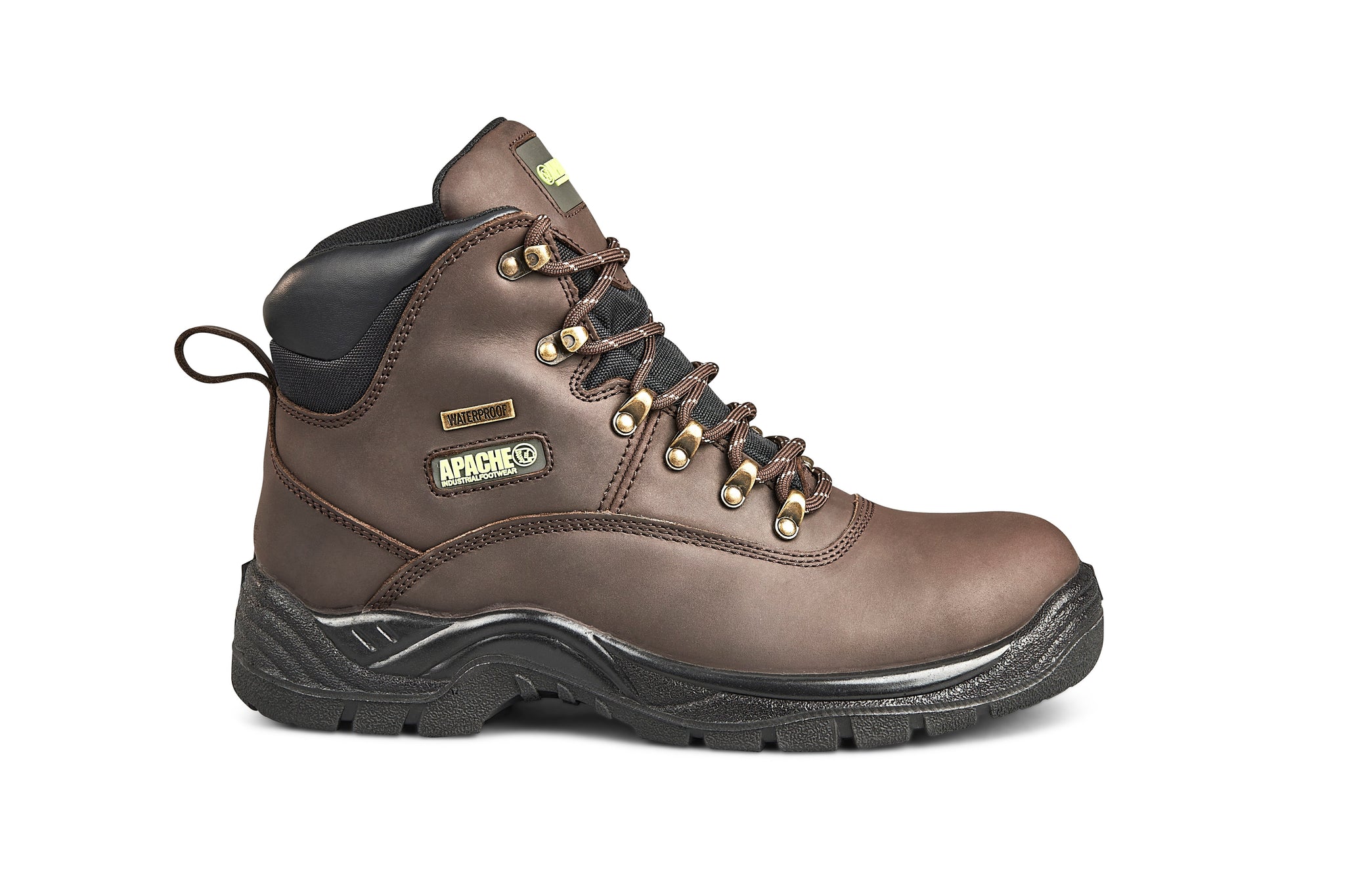 Apache SS813SM Waterproof Safety Hiker Brown - - Customisable Footwear