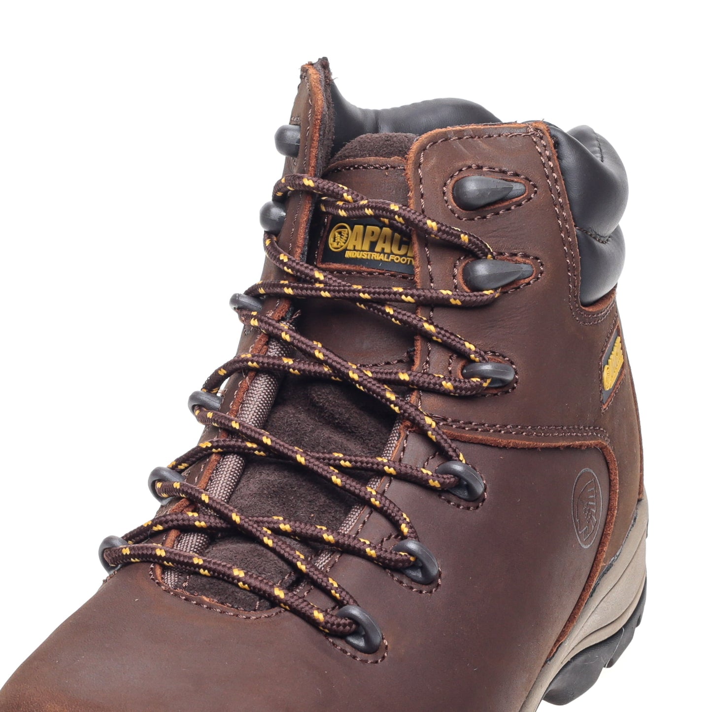 Apache AP315CM Nubuck Water Resistant Safety Hiker – Brown - - Customisable Boots