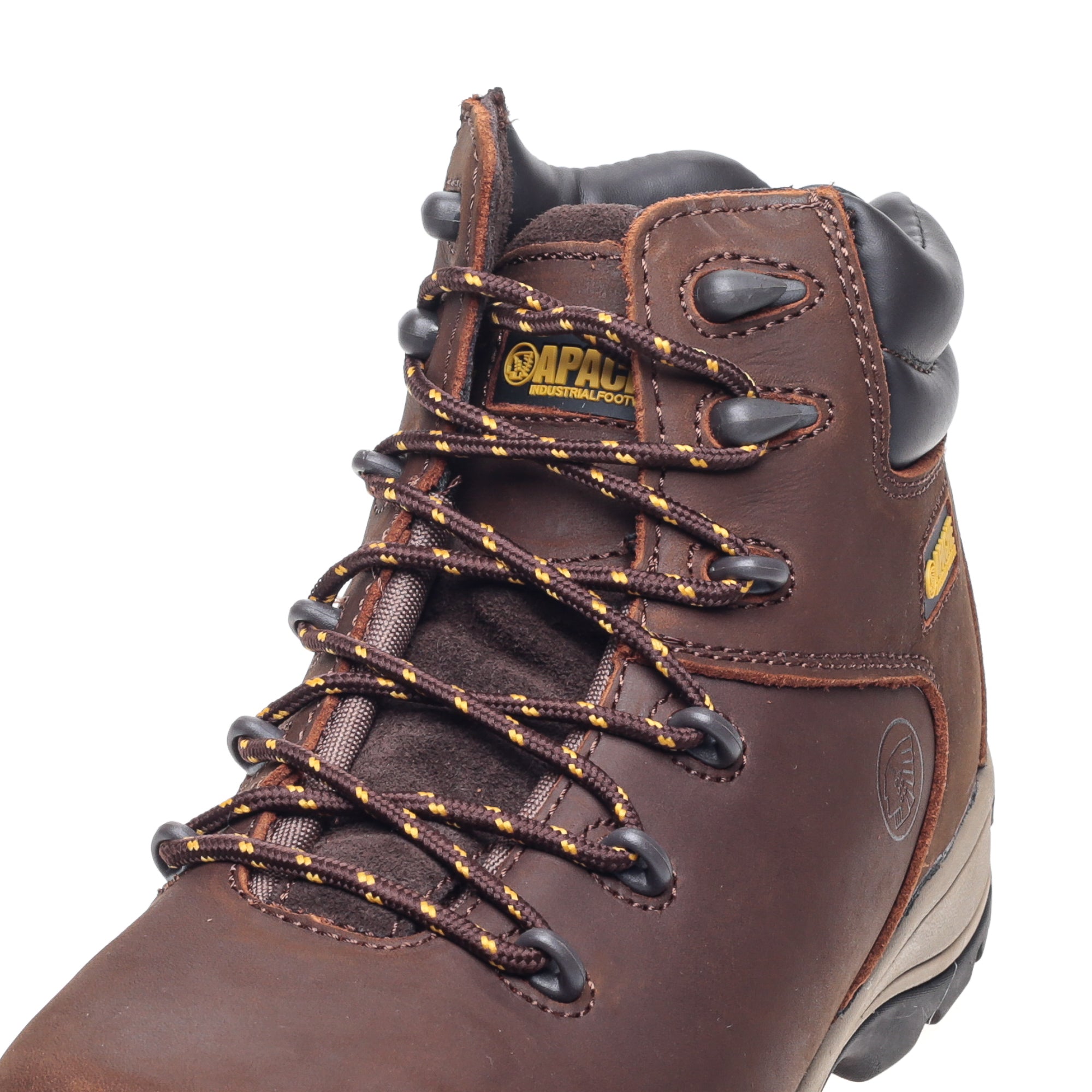 Apache AP315CM Nubuck Water Resistant Safety Hiker – Brown - - Customisable Boots