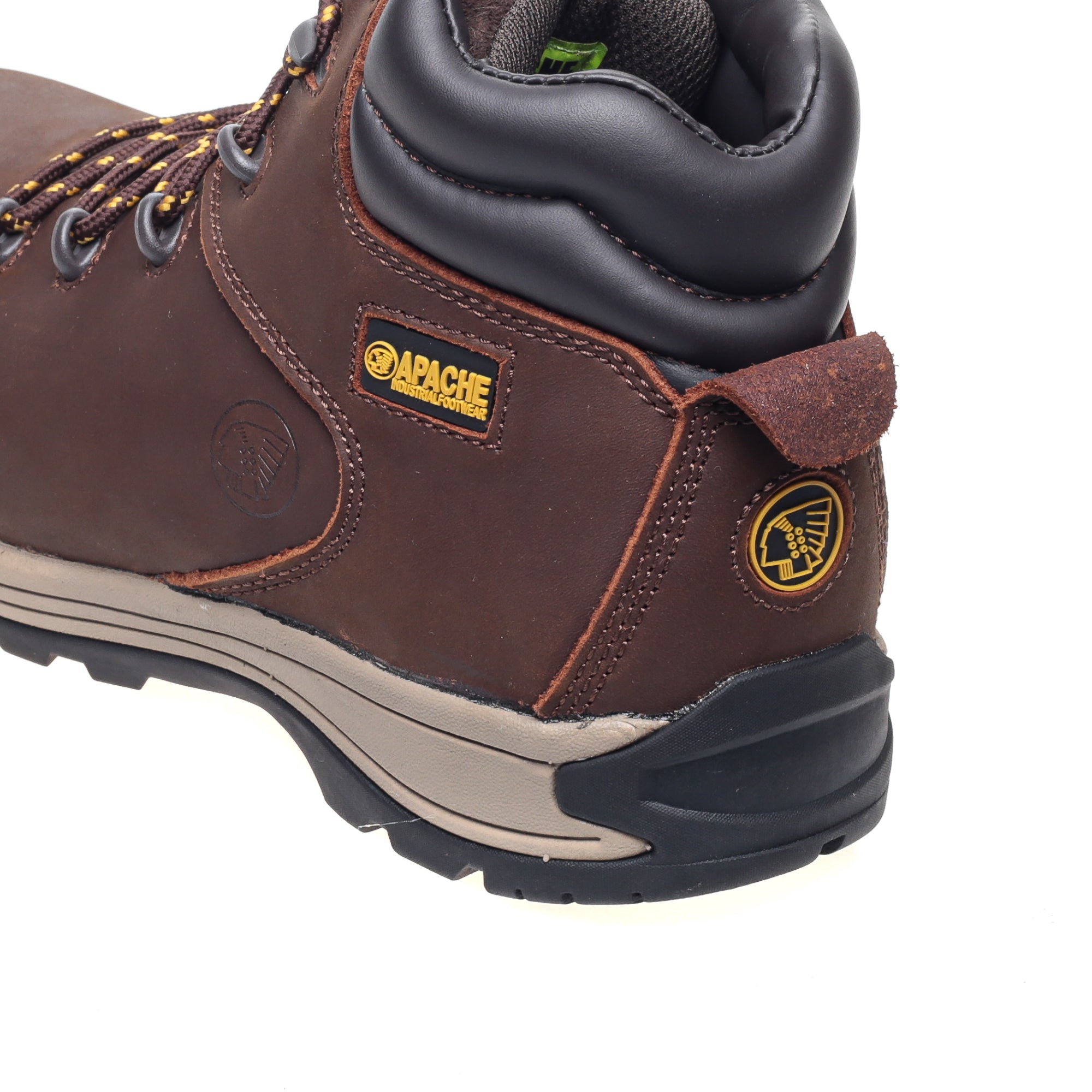 Apache AP315CM Nubuck Water Resistant Safety Hiker – Brown - - Customisable Boots