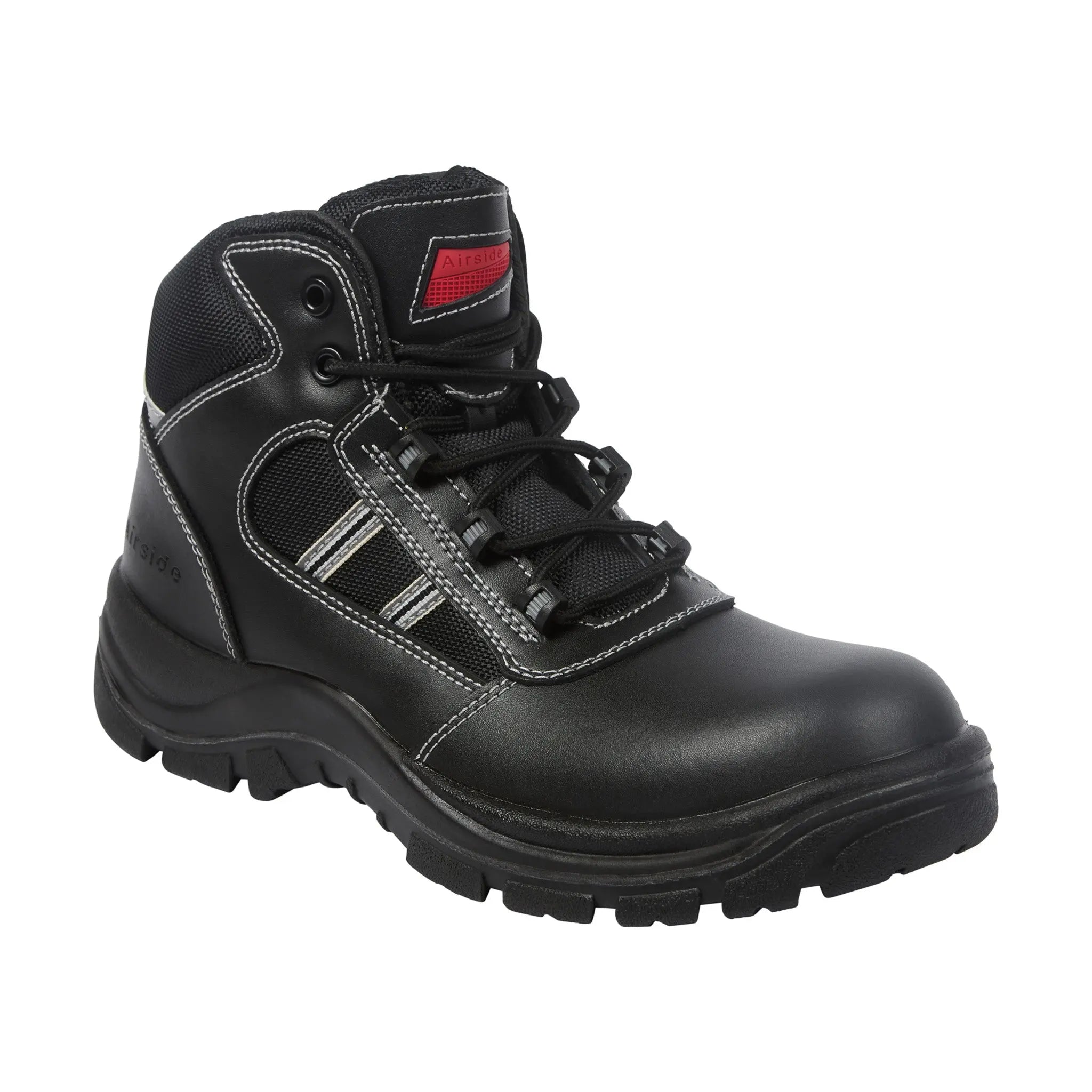 Airside SS704CM Non-Metallic Safety Hiker Black - Black - Customisable Footwear