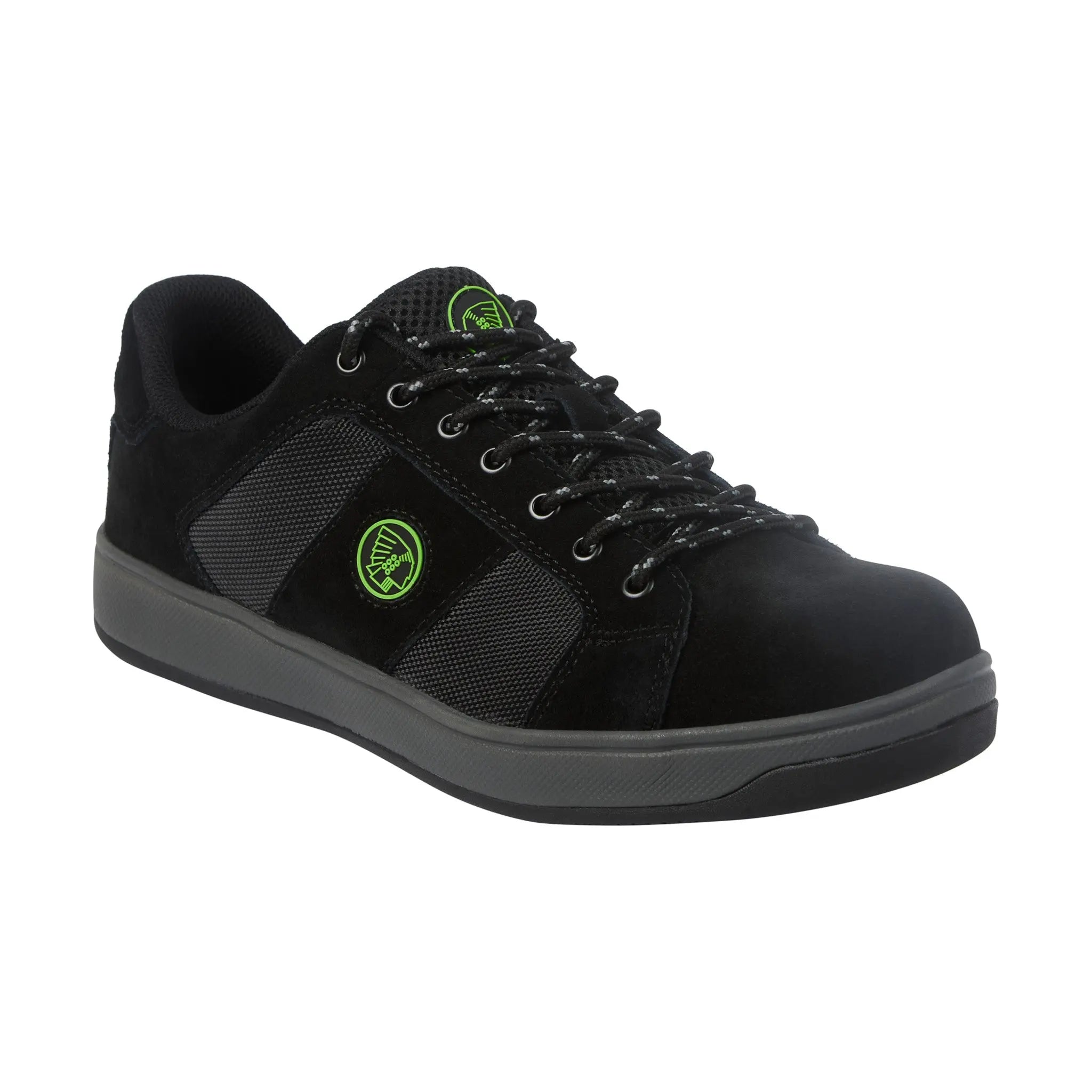 Apache KICK Suede Cup Sole Safety Trainer Black - Black - Customisable Safety Trainers